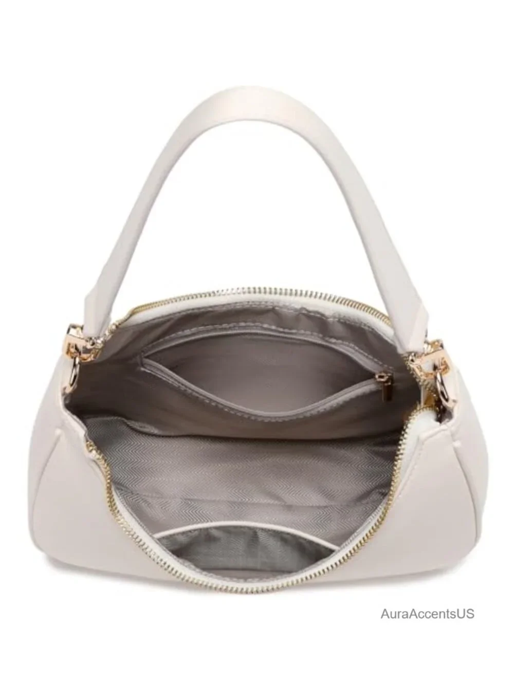 PU Leather Hobo Bag with Zipper Lightweight Shoulder Purse